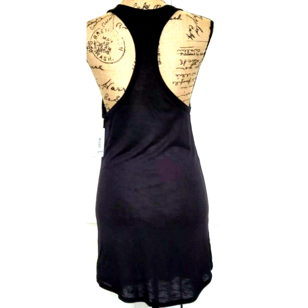 A.N.A Tank Tunic Black Beaded Top Racerback NEW - Picture 4 of 9